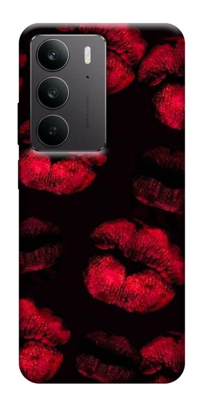 Чехол itsPrint Kisses on black для Realme C75, любовь, купить оптом с доставкой