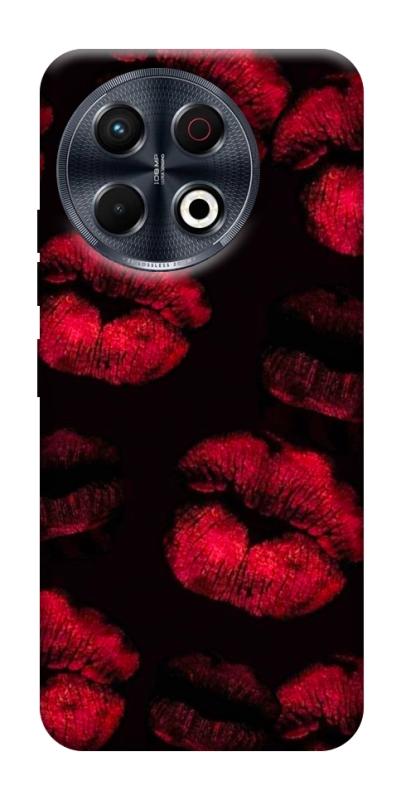 Чехол itsPrint Kisses on black для TECNO Spark 30 Pro (KL7), любовь, купить оптом с доставкой