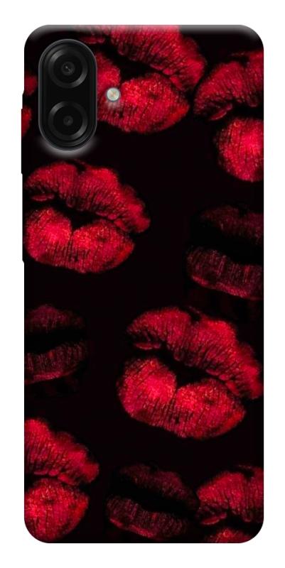 Чехол itsPrint Kisses on black для Samsung Galaxy A07, любовь, купить оптом с доставкой