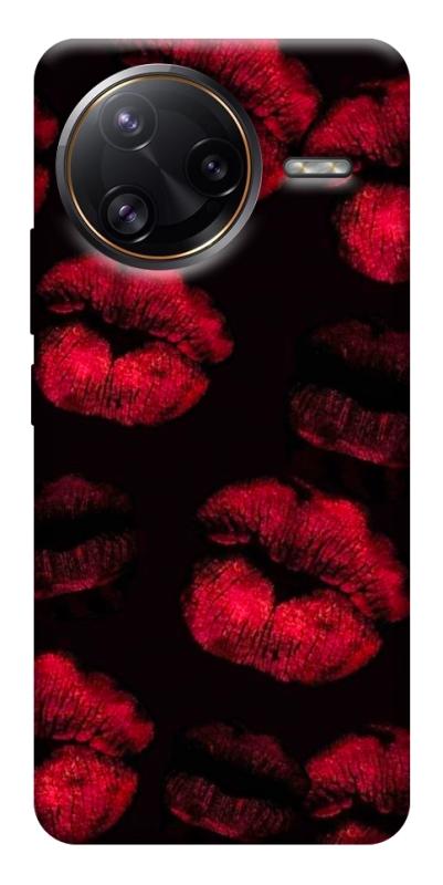 Чехол itsPrint Kisses on black для Xiaomi Poco F7, любовь, купить оптом с доставкой