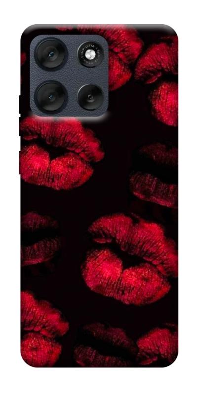 Чехол itsPrint Kisses on black для Motorola Moto G56 5G, любовь, купить оптом с доставкой