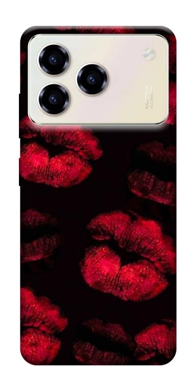 Чехол itsPrint Kisses on black для ZTE Blade A76, любовь, купить оптом с доставкой