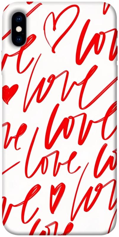 Чехол itsPrint Love handwriting для Apple iPhone X (5.8"), любовь, купить оптом с доставкой