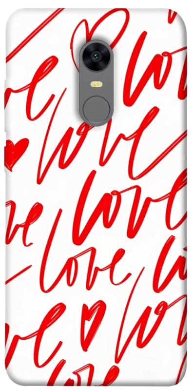 Чехол itsPrint Love handwriting для Xiaomi Redmi 5 Plus / Redmi Note 5 (Single Camera), любовь, купить оптом с доставкой