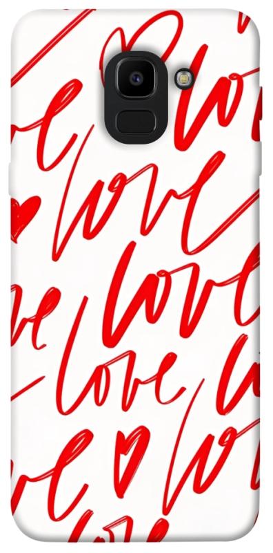 Чехол itsPrint Love handwriting для Samsung J600F Galaxy J6 (2018), любовь, купить оптом с доставкой
