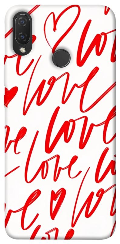 Чехол itsPrint Love handwriting для Huawei P Smart+ (nova 3i), любовь, купить оптом с доставкой