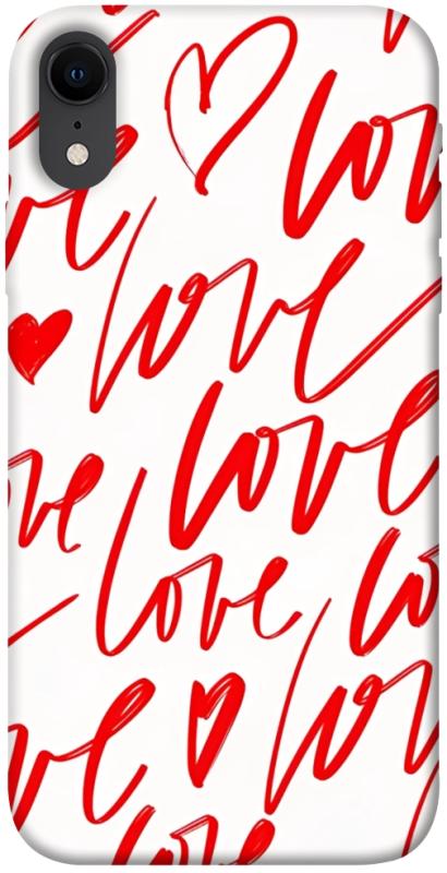 Чехол itsPrint Love handwriting для Apple iPhone XR (6.1"), любовь, купить оптом с доставкой