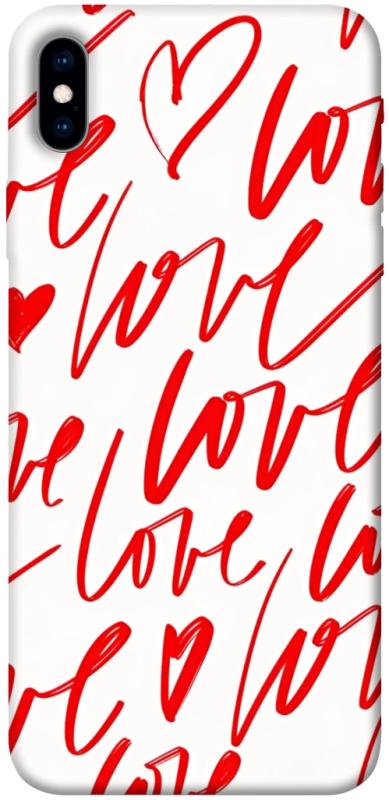 Чехол itsPrint Love handwriting для Apple iPhone XS Max (6.5"), любовь, купить оптом с доставкой