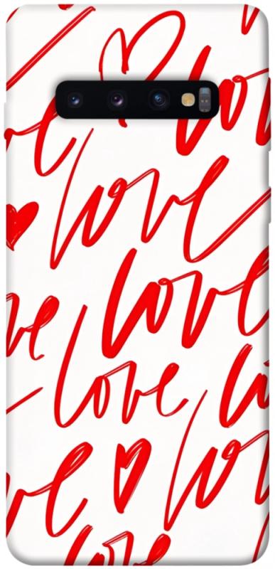 Чехол itsPrint Love handwriting для Samsung Galaxy S10, любовь, купить оптом с доставкой