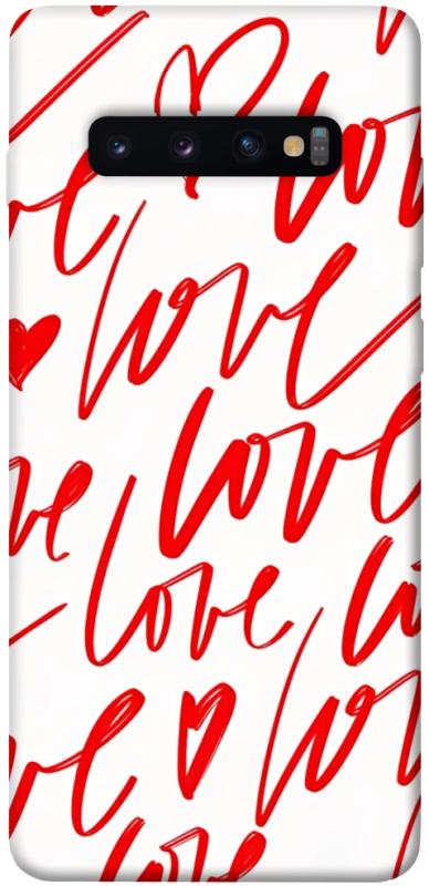 Чехол itsPrint Love handwriting для Samsung Galaxy S10+, любовь, купить оптом с доставкой