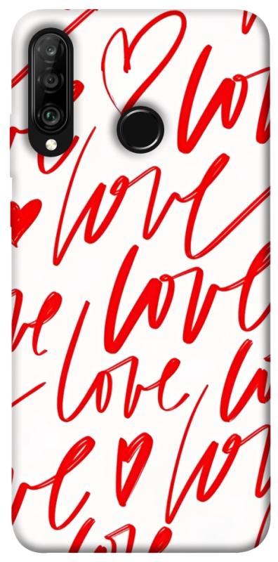 Чехол itsPrint Love handwriting для Huawei P30 lite, любовь, купить оптом с доставкой