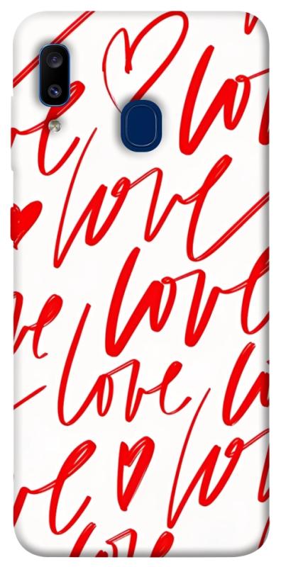 Чехол itsPrint Love handwriting для Samsung Galaxy A20 / A30, любовь, купить оптом с доставкой