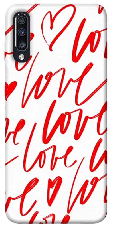 Чехол itsPrint Love handwriting для Samsung Galaxy A70 (A705F), любовь, купить оптом с доставкой