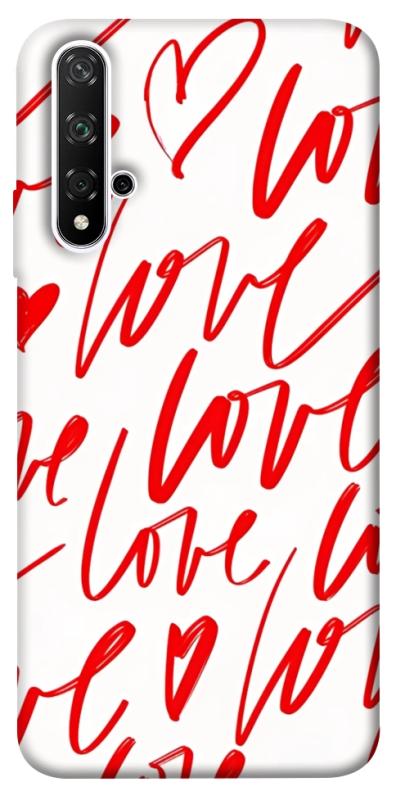 Чехол itsPrint Love handwriting для Huawei Honor 20 / Nova 5T, любовь, купить оптом с доставкой