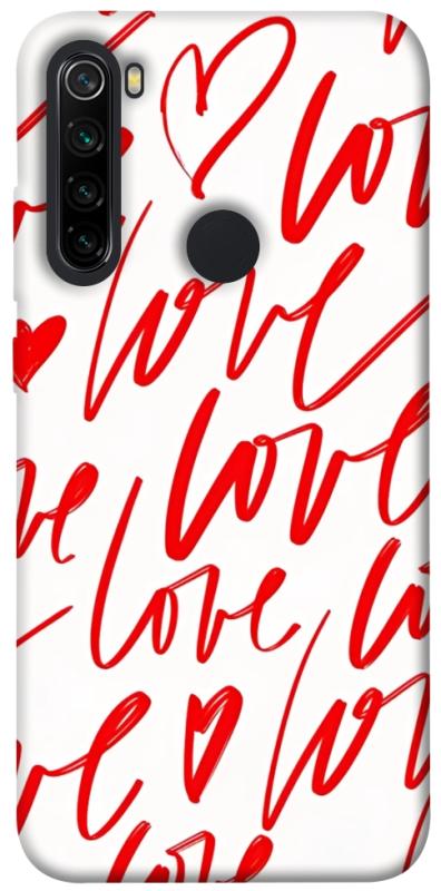 Чехол itsPrint Love handwriting для Xiaomi Redmi Note 8, любовь, купить оптом с доставкой