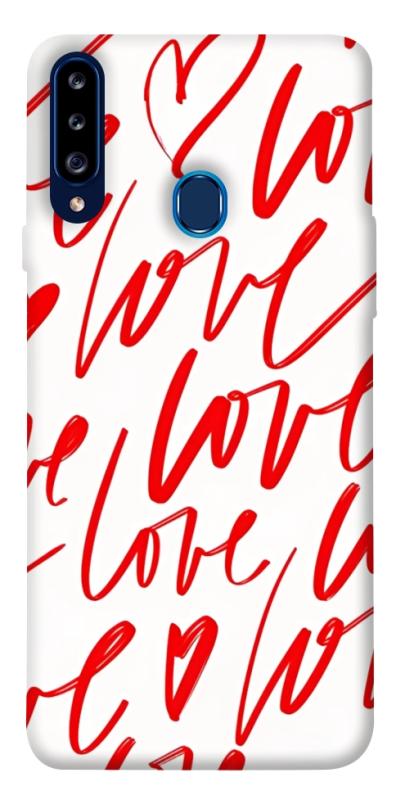 Чехол itsPrint Love handwriting для Samsung Galaxy A20s, любовь, купить оптом с доставкой