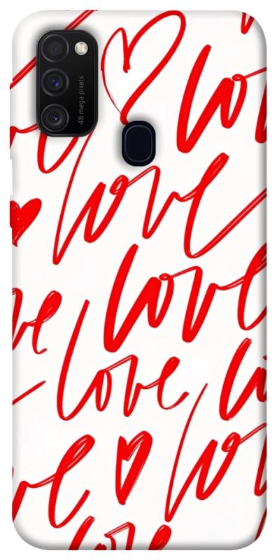 Чехол itsPrint Love handwriting для Samsung Galaxy M30s / M21, любовь, купить оптом с доставкой