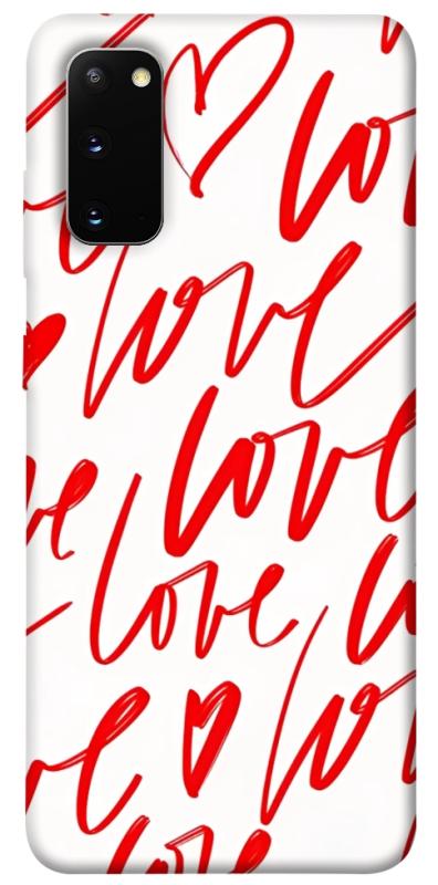Чехол itsPrint Love handwriting для Samsung Galaxy S20, любовь, купить оптом с доставкой