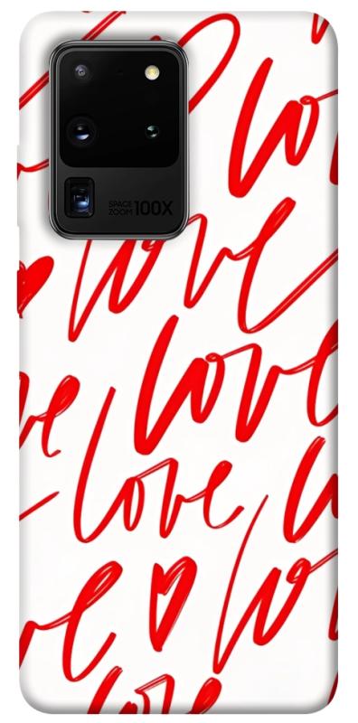 Чехол itsPrint Love handwriting для Samsung Galaxy S20 Ultra, любовь, купить оптом с доставкой