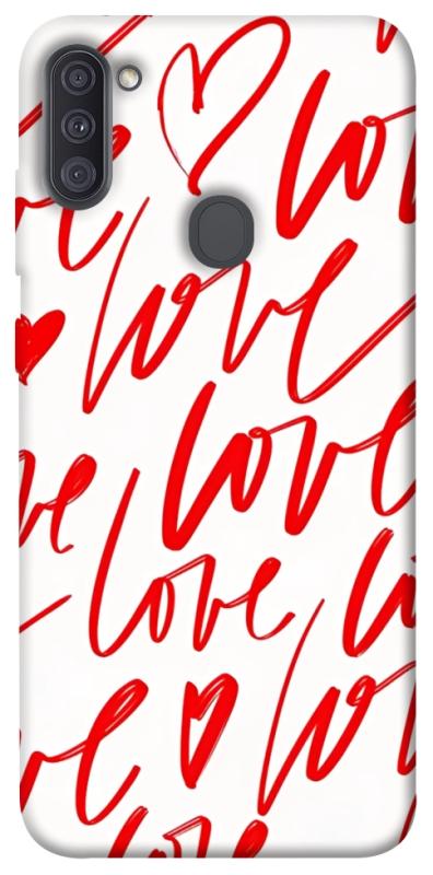 Чехол itsPrint Love handwriting для Samsung Galaxy A11, любовь, купить оптом с доставкой
