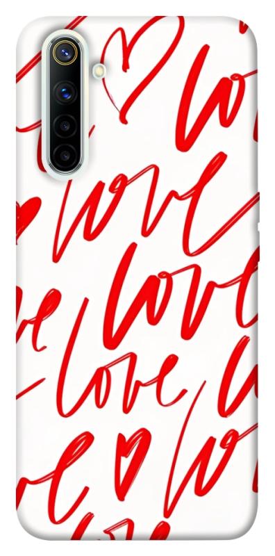 Чехол itsPrint Love handwriting для Realme 6, любовь, купить оптом с доставкой