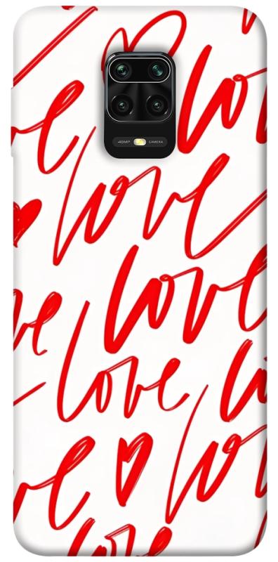 Чехол itsPrint Love handwriting для Xiaomi Redmi Note 9s / Note 9 Pro / Note 9 Pro Max, любовь, купить оптом с доставкой