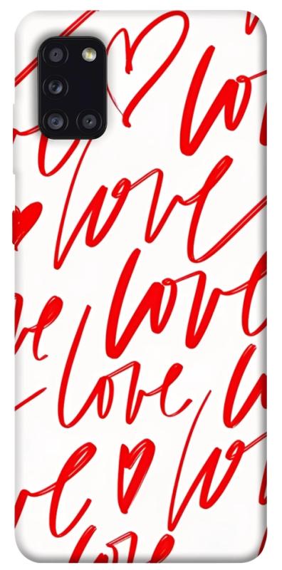 Чехол itsPrint Love handwriting для Samsung Galaxy A31, любовь, купить оптом с доставкой