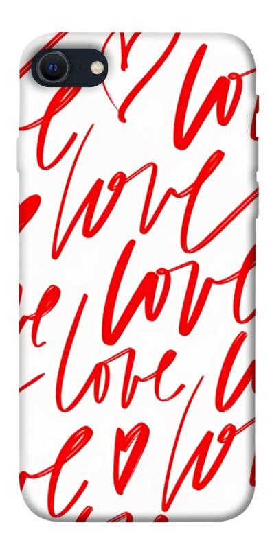 Чехол itsPrint Love handwriting для Apple iPhone SE (2020), любовь, купить оптом с доставкой
