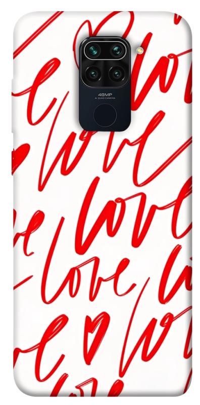 Чехол itsPrint Love handwriting для Xiaomi Redmi Note 9 / Redmi 10X, любовь, купить оптом с доставкой