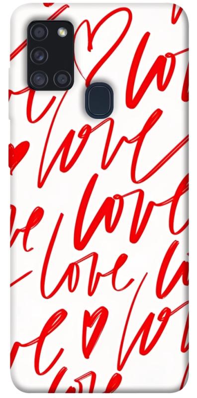 Чехол itsPrint Love handwriting для Samsung Galaxy A21s, любовь, купить оптом с доставкой
