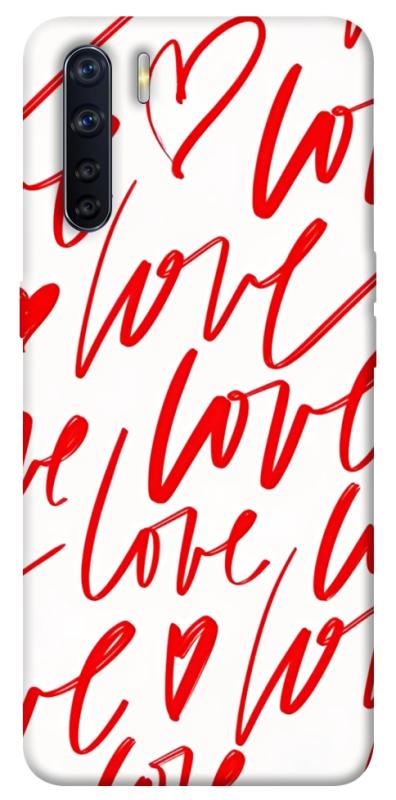 Чехол itsPrint Love handwriting для Oppo A91, любовь, купить оптом с доставкой