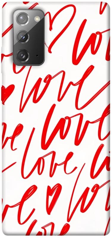 Чехол itsPrint Love handwriting для Samsung Galaxy Note 20, любовь, купить оптом с доставкой