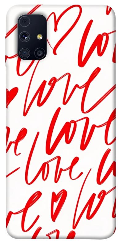 Чехол itsPrint Love handwriting для Samsung Galaxy M31s, любовь, купить оптом с доставкой