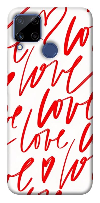 Чехол itsPrint Love handwriting для Realme C15, любовь, купить оптом с доставкой
