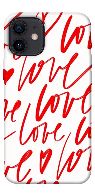 Чехол itsPrint Love handwriting для Apple iPhone 12 mini (5.4"), любовь, купить оптом с доставкой
