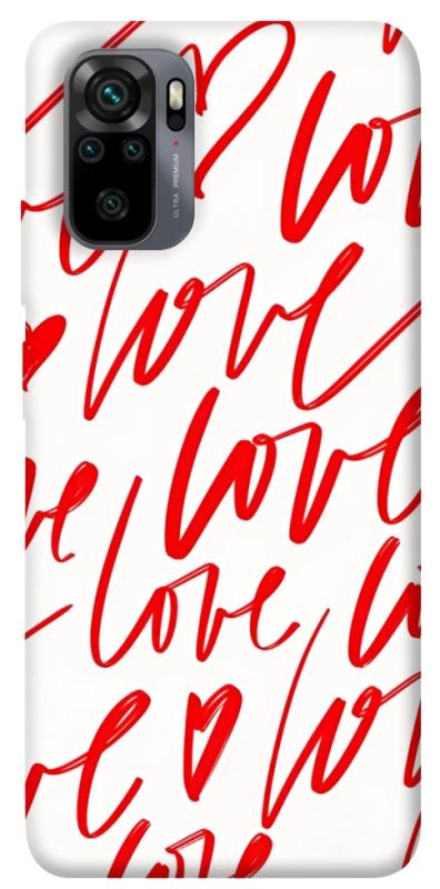 Чехол itsPrint Love handwriting для Xiaomi Redmi Note 10 / Note 10s, любовь, купить оптом с доставкой