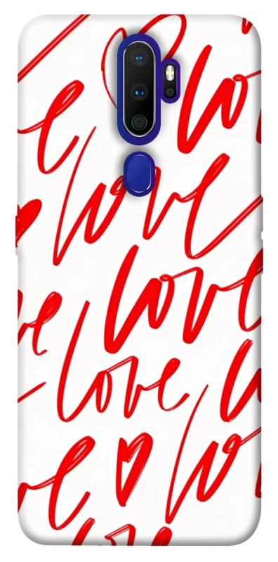 Чехол itsPrint Love handwriting для Oppo A5 (2020) / Oppo A9 (2020), любовь, купить оптом с доставкой