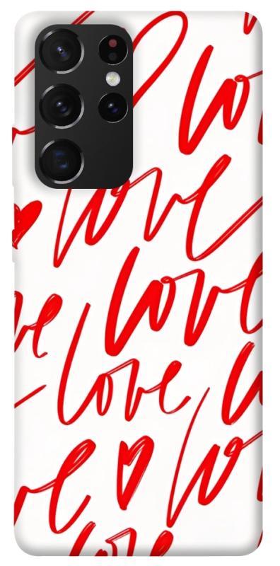 Чехол itsPrint Love handwriting для Samsung Galaxy S21 Ultra, любовь, купить оптом с доставкой