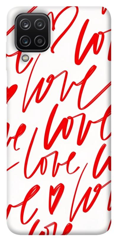 Чехол itsPrint Love handwriting для Samsung Galaxy A12, любовь, купить оптом с доставкой