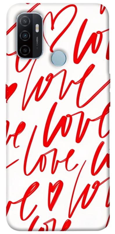 Чехол itsPrint Love handwriting для Oppo A53 / A32 / A33, любовь, купить оптом с доставкой