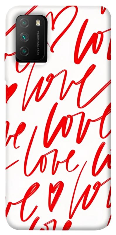 Чехол itsPrint Love handwriting для Xiaomi Poco M3, любовь, купить оптом с доставкой