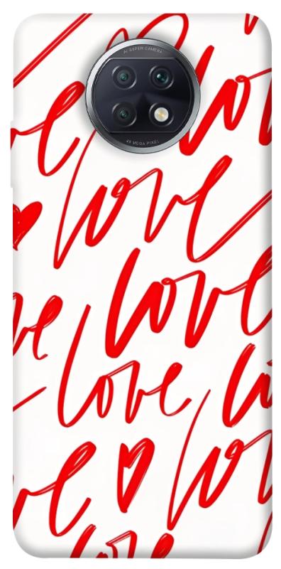 Чехол itsPrint Love handwriting для Xiaomi Redmi Note 9 5G / Note 9T, любовь, купить оптом с доставкой