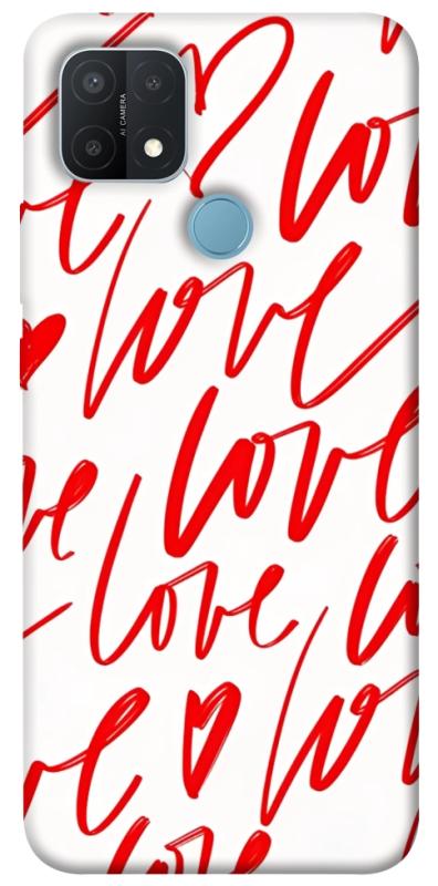 Чехол itsPrint Love handwriting для Oppo A15s / A15, любовь, купить оптом с доставкой