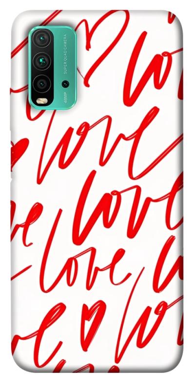 Чехол itsPrint Love handwriting для Xiaomi Redmi Note 9 4G / Redmi 9 Power / Redmi 9T, любовь, купить оптом с доставкой