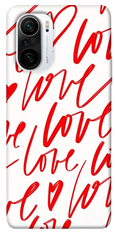 Чехол itsPrint Love handwriting для Xiaomi Redmi K40 / K40 Pro / K40 Pro+ / Poco F3, любовь, купить оптом с доставкой