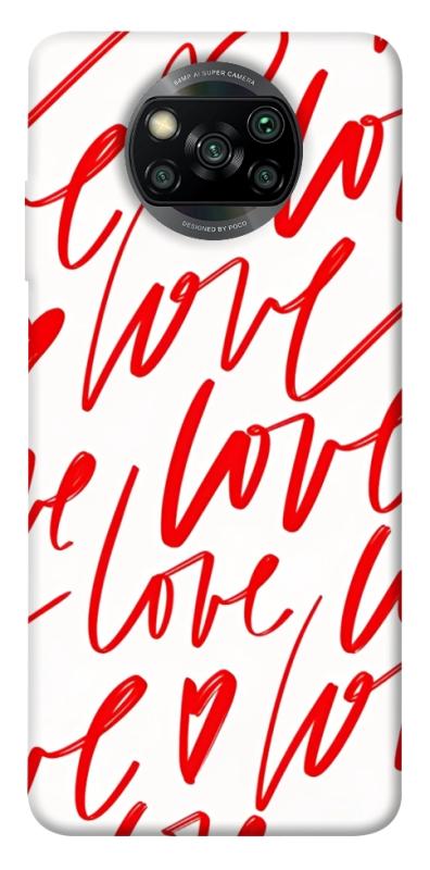 Чехол itsPrint Love handwriting для Xiaomi Poco X3 NFC / Poco X3 Pro, любовь, купить оптом с доставкой