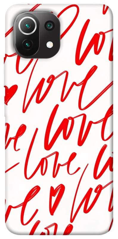 Чехол itsPrint Love handwriting для Xiaomi Mi 11 Lite, любовь, купить оптом с доставкой