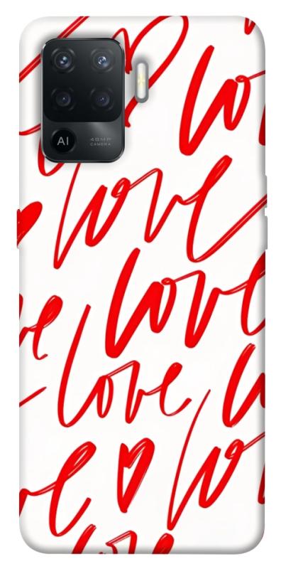 Чехол itsPrint Love handwriting для Oppo Reno 5 Lite, любовь, купить оптом с доставкой