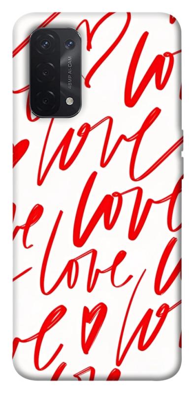 Чехол itsPrint Love handwriting для Oppo A54 4G, любовь, купить оптом с доставкой