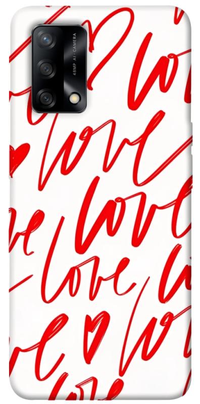 Чехол itsPrint Love handwriting для Oppo A74 4G, любовь, купить оптом с доставкой